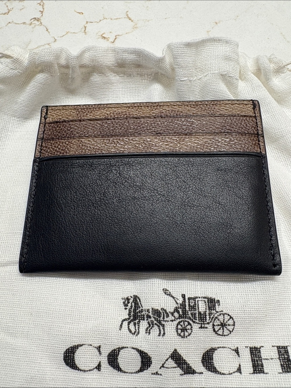 Coach Brown Leather Card Holder Unisex - Picture 3 of 6